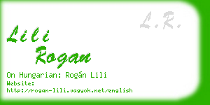 lili rogan business card